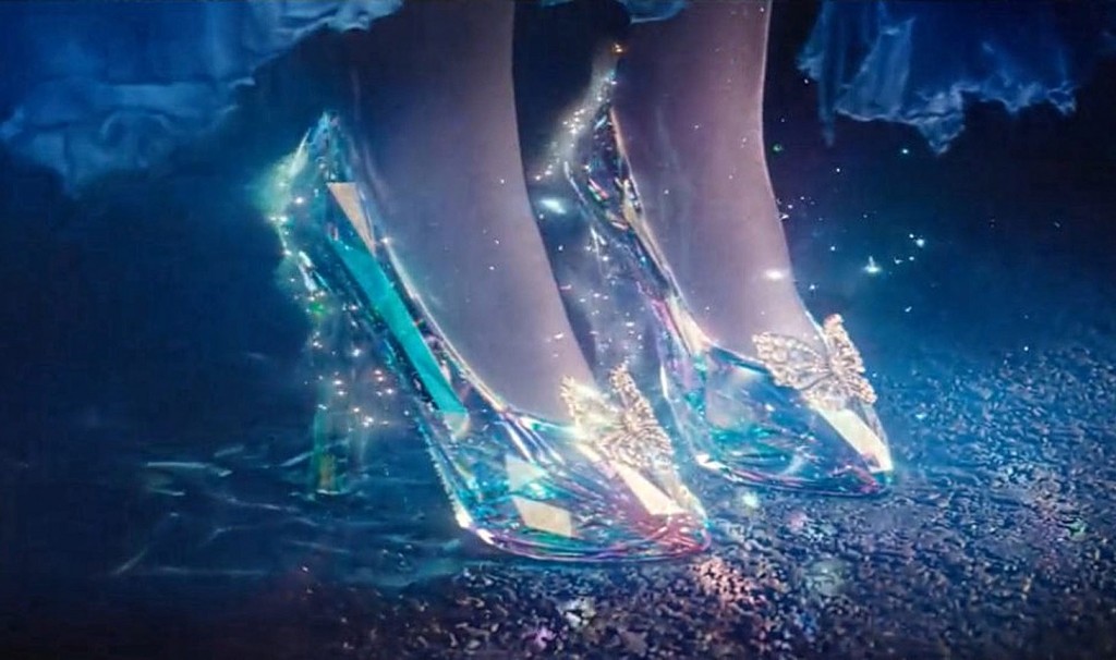 sapatos de cristal da cinderela